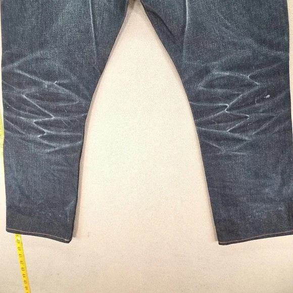 Pike Brothers Jeans Mens Selvedge Blue Roamer Whiskers Honeycomb Fits 36x27 - Picture 12 of 16